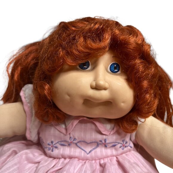 Vintage Cabbage Patch Kids Doll 1986 Signed Xavier Roberts Red Hair Blue Eyes Pi - Picture 2 of 4